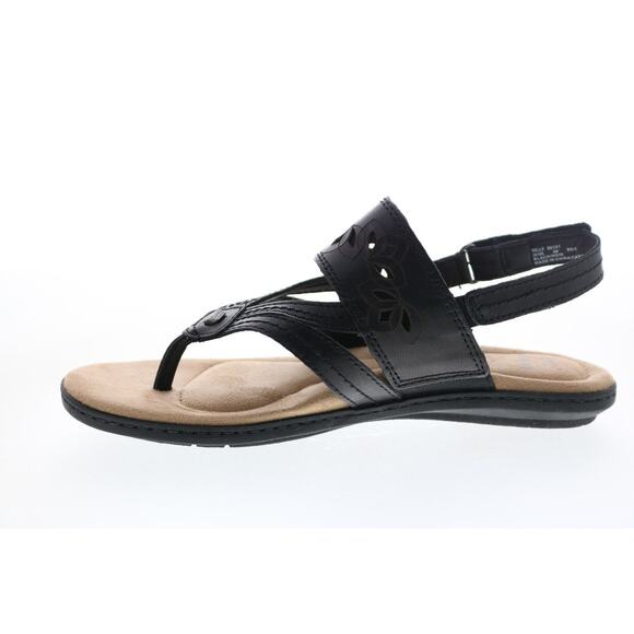 Earth Origins‎ Belle Becky Womens 9M Black Leather Strap Sandals (L476) - Picture 2 of 8